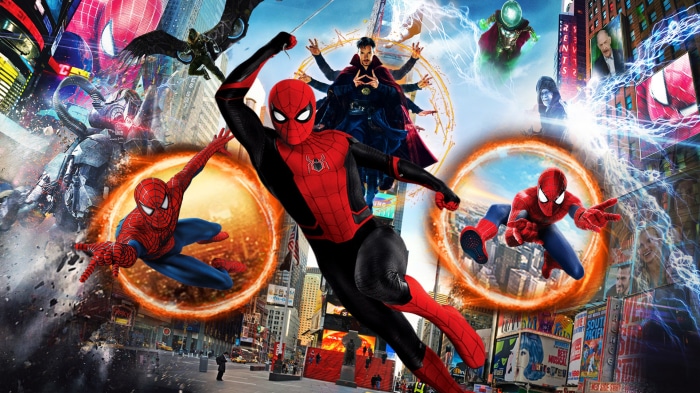 Spider-Man: No Way Home Poster with Multiple Spider-Men and Villains