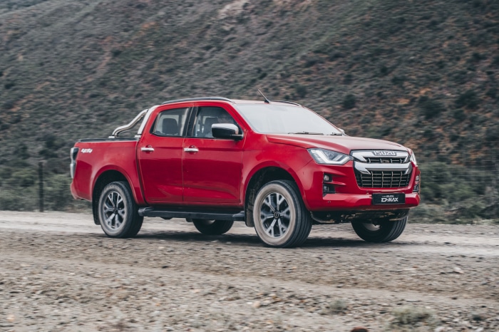 Red Isuzu D-Max 4x4 Double Cab Truck