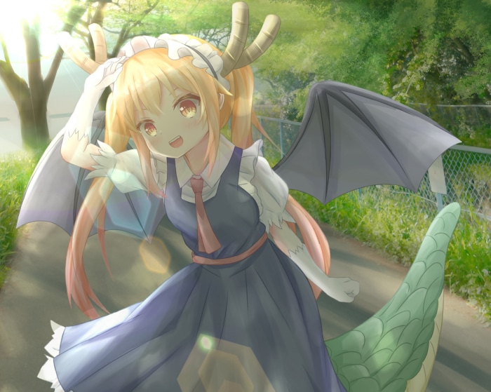 Tohru from Miss Kobayashi's Dragon Maid in a park