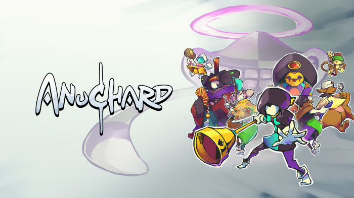 Anuchard game title with characters