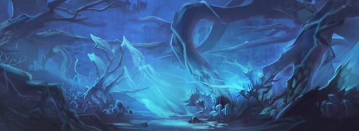 World of Warcraft eerie forest landscape