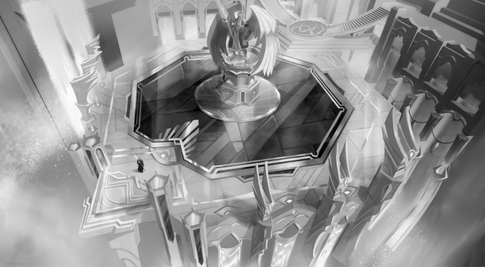 World of Warcraft concept art of a celestial structure
