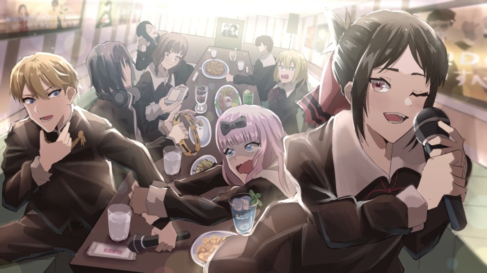 Kaguya-sama: Love Is War characters at karaoke