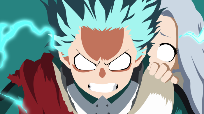 Izuku Midoriya and Eri from My Hero Academia