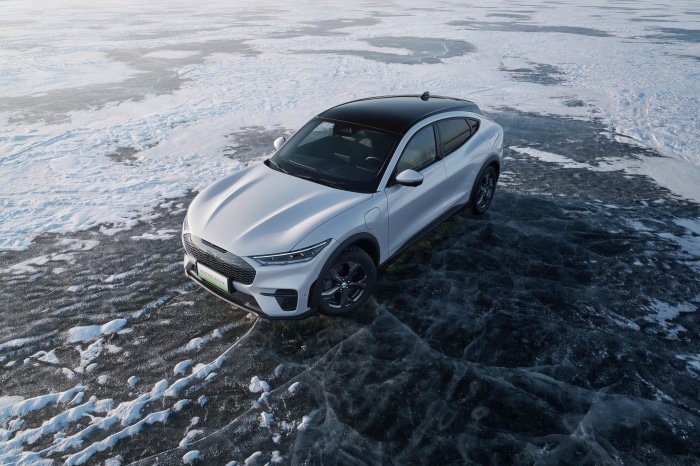 Ford Mustang Mach-E 4K on ice