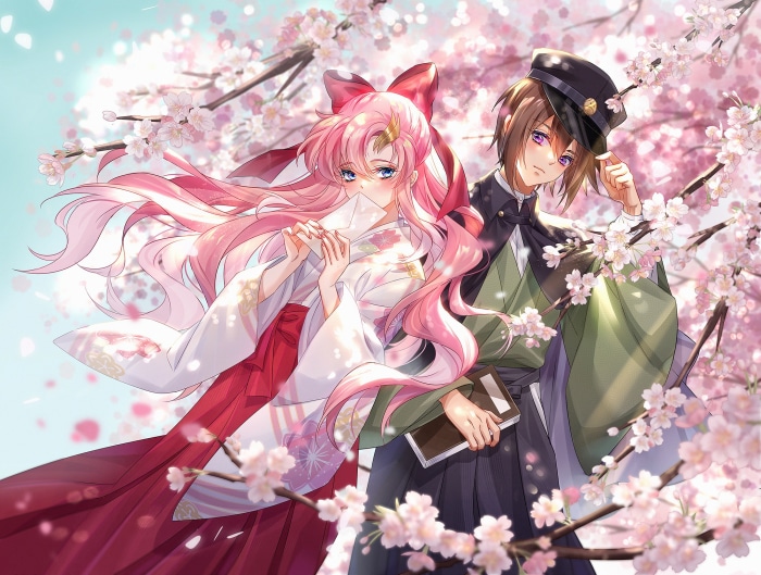 Lacus Clyne and Kira Yamato from Mobile Suit Gundam SEED HD