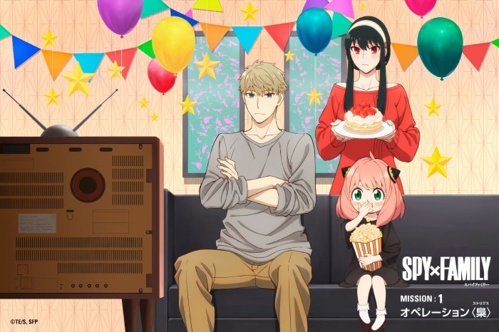 Spy X Family Anya, Yor, and Loid Forger at a party