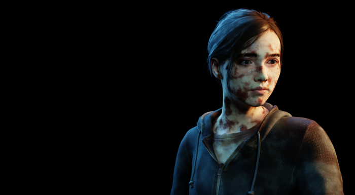 Ellie from The Last of Us Part II with blood