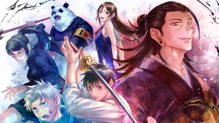 Jujutsu Kaisen: Suguru Geto, Yuta Okkotsu, Toge Inumaki, Panda, and Maki Zenin
