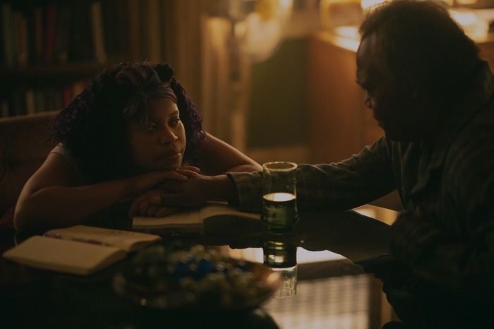 Dominique Fishback and Samuel L. Jackson in The Last Days Of Ptolemy Grey 4K