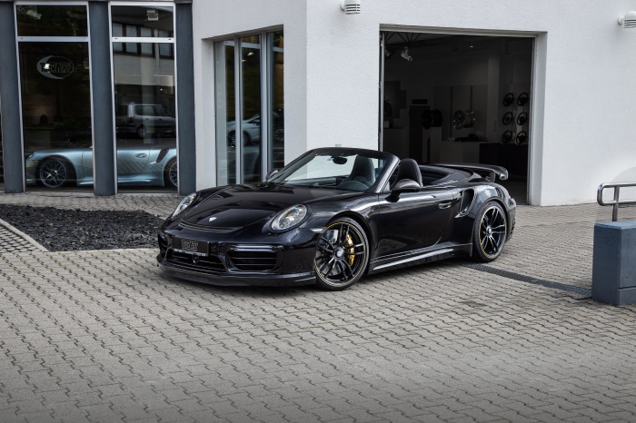 Black Porsche 911 Turbo Convertible