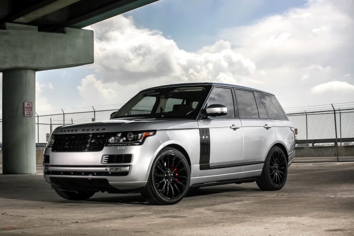 Silver Range Rover parked outdoors