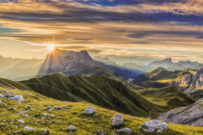 Mountain Landscape at Sunrise
