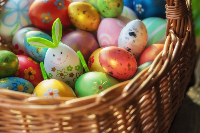 Easter Eggs in a Basket