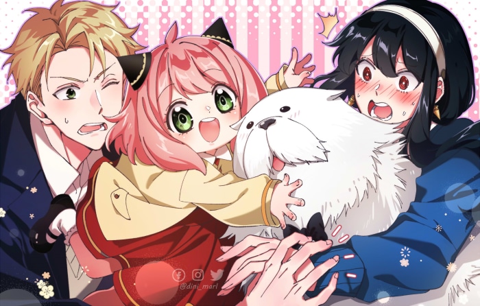 Anya, Loid, Yor, and Bond Forger from Spy X Family