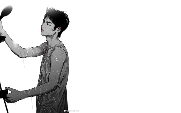 Wang Hao Xuan in the rain