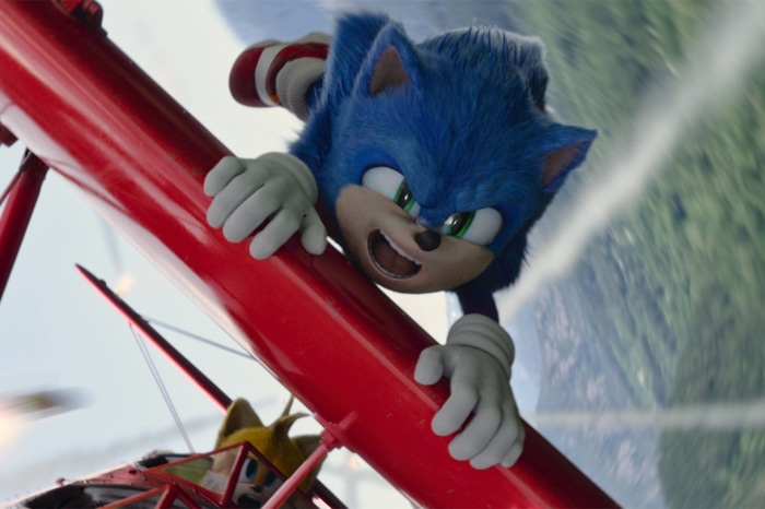 Sonic the Hedgehog and Tails in a biplane