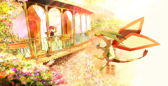 Serena and Flygon from Pokemon X and Y
