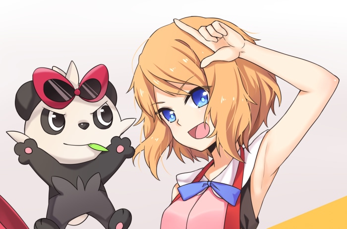 Serena and Pancham from Pokemon X and Y