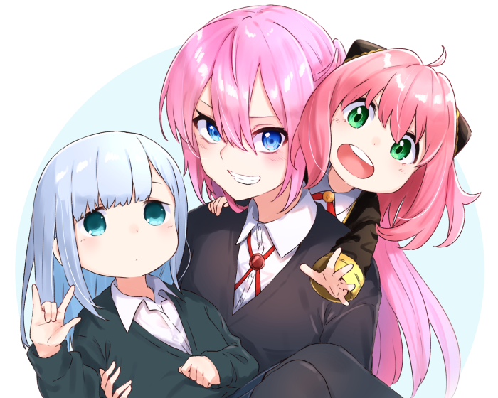 Shikimori, Aharen, and Anya Forger Crossover