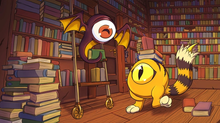 One-Eyed Buddies in a Library