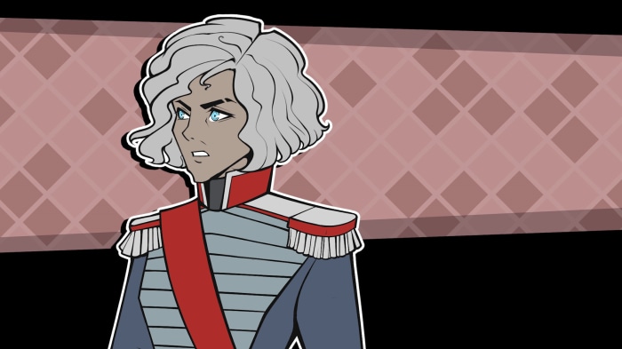 Alethea in military uniform