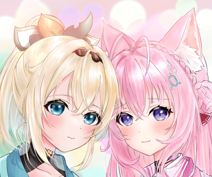 Kazama Iroha and Hakui Koyori from Hololive