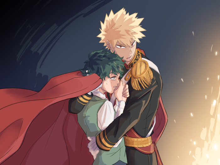 Izuku Midoriya and Katsuki Bakugou from My Hero Academia