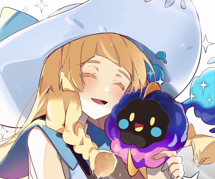 Lillie and Cosmog from Pokémon Sun and Moon