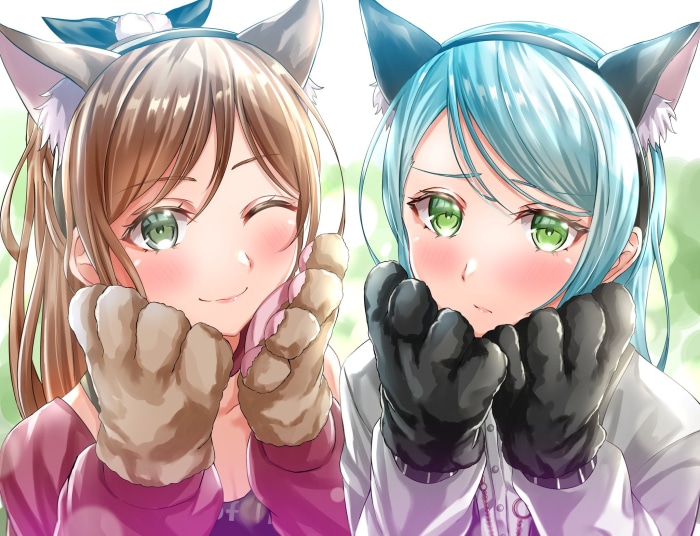 Lisa Imai and Sayo Hikawa from BanG Dream! Girls Band Party!