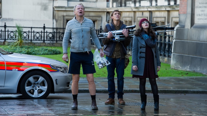 Darcy Lewis and companions with equipment
