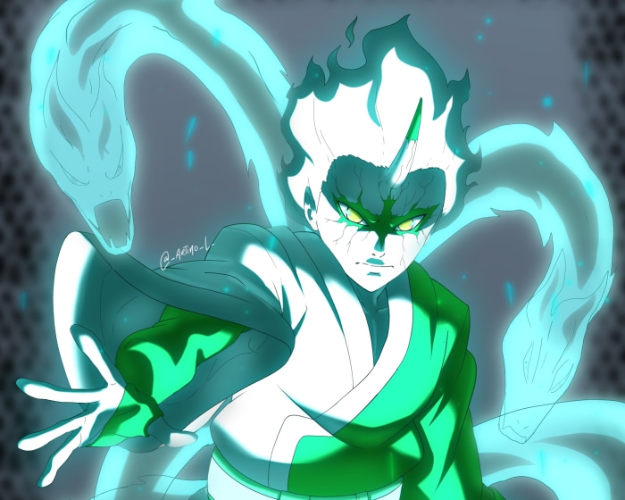 Mitsuki from Boruto with snake summoning