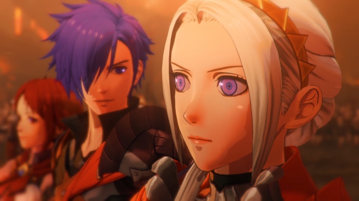 Edelgard and allies from Fire Emblem Warriors: Three Hopes