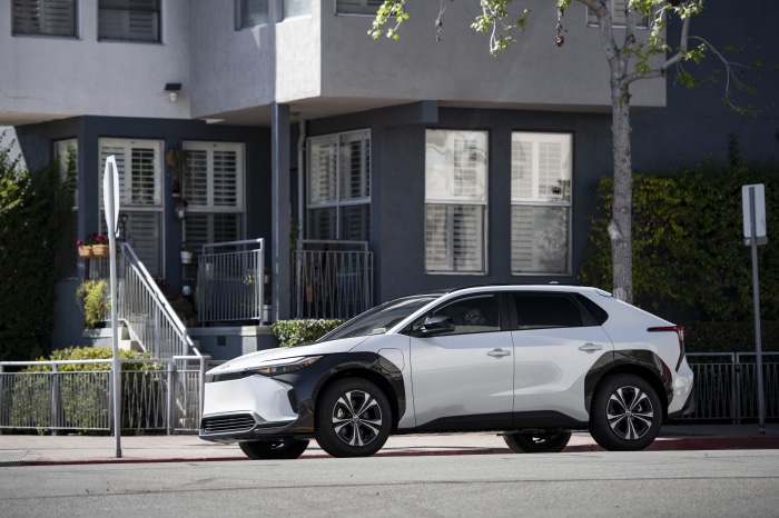 Toyota BZ4X parked on street