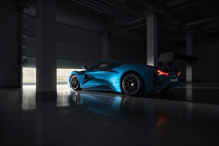 Arcfox-GT electric supercar in a garage