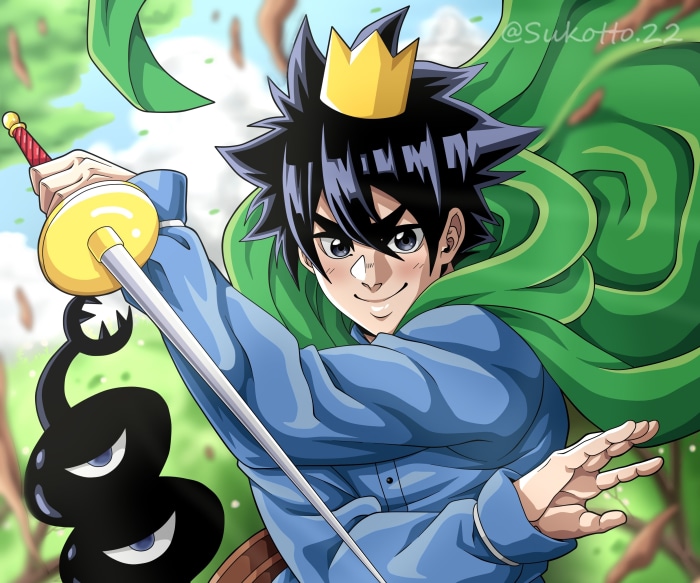 Bojji from Ranking of Kings with a sword