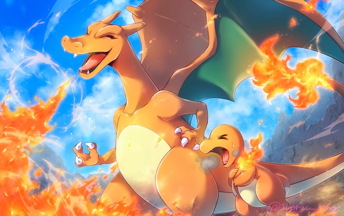Charizard and Charmander from Pokémon