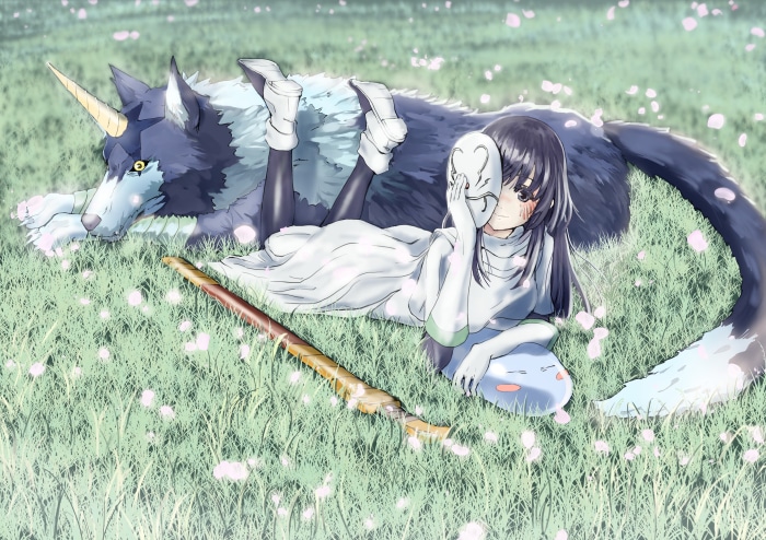 Shizue Izawa and Ranga from That Time I Got Reincarnated As A Slime