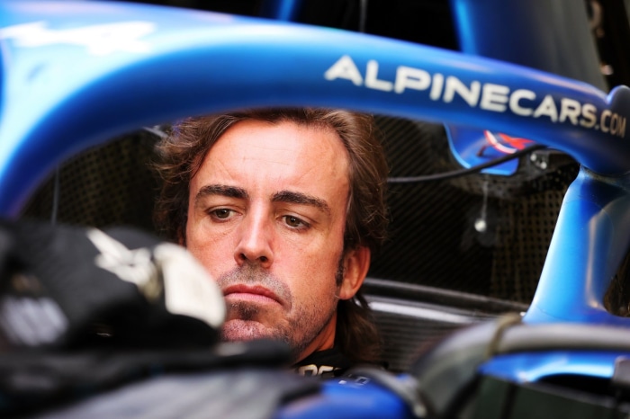 Fernando Alonso in Alpine F1 Car