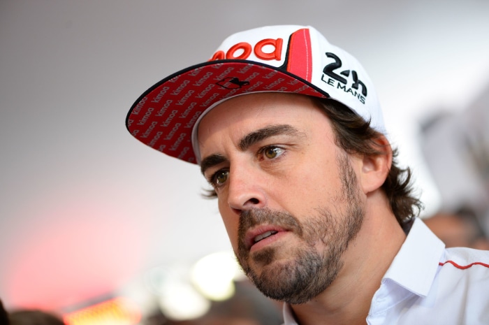 Fernando Alonso wearing Kimoa 24 Hours of Le Mans hat