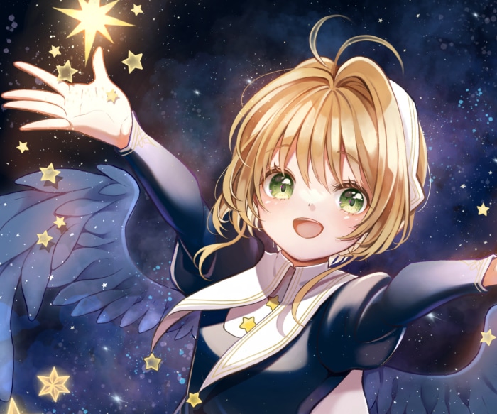 Sakura Kinomoto from Cardcaptor Sakura with Magical Star Aura