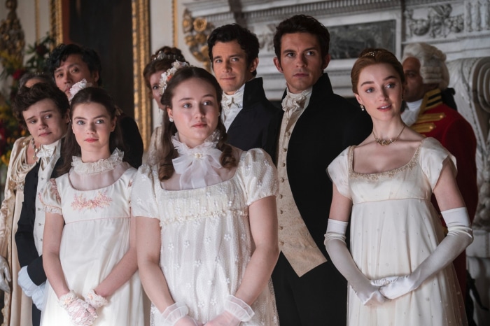 Bridgerton characters in formal attire