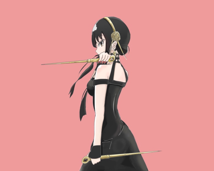 Yor Forger from Spy X Family with daggers