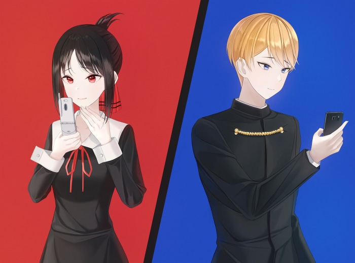 Kaguya Shinomiya and Miyuki Shirogane from Kaguya-sama: Love Is War