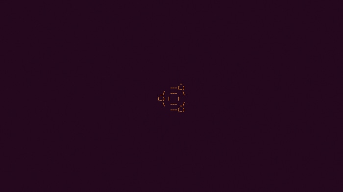 Ubuntu logo ASCII art 4K