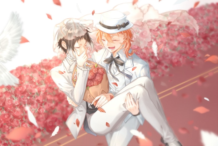 Chuya Nakahara and Ryunosuke Akutagawa from Bungou Stray Dogs