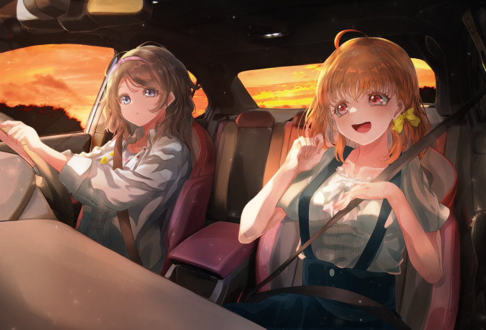 Chika Takami and You Watanabe from Love Live! Sunshine!! 4K