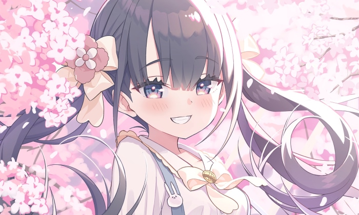 Girl with Cherry Blossoms