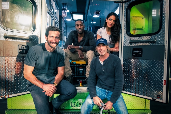 Jake Gyllenhaal, Eiza Gonzalez, Yahya Abdul-Mateen II, Michael Bay in Ambulance