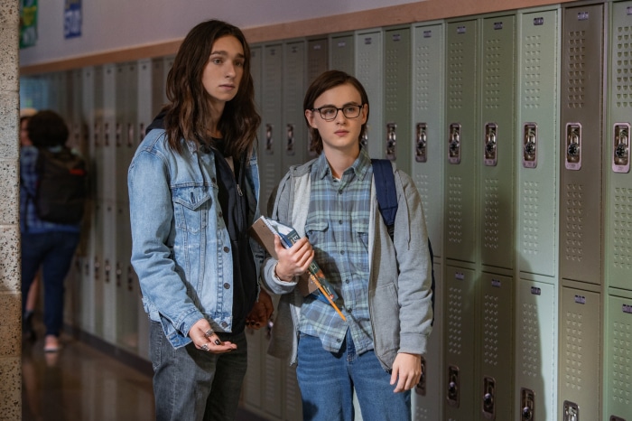 Adrian Greensmith and Jaeden Martell in Metal Lords